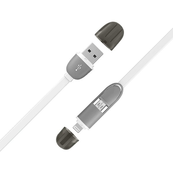 Electraline 500332 Cavo 1mt smart phone micro usb + adattatore Iphone