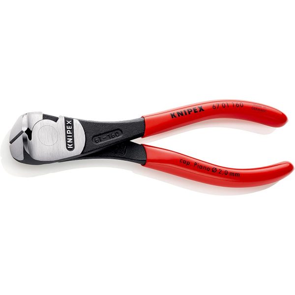 Knipex 6701160 Tronchese con tagliente frontale nera tipo forte per resina sintetica 160 MM