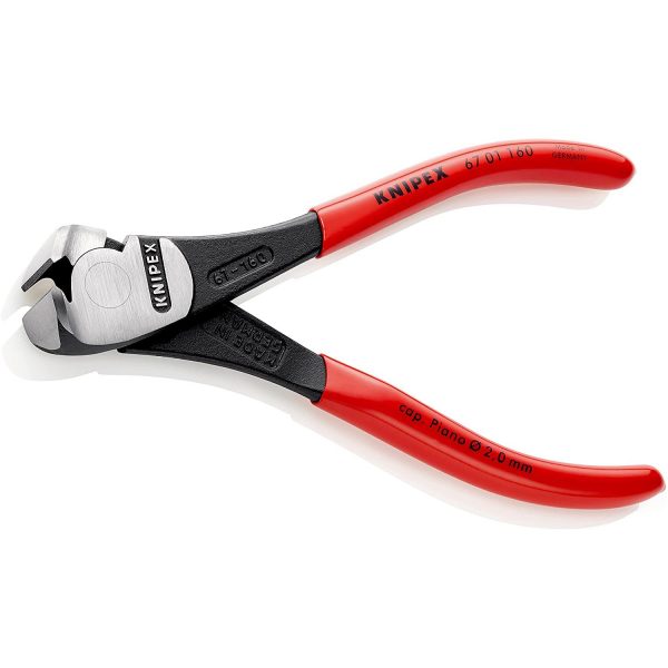 Knipex 6701160 Tronchese con tagliente frontale nera tipo forte per resina sintetica 160 MM